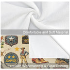 Baha Ranch Vintage Cowboy Set of 4 Kitchen Dish Towels Made in America