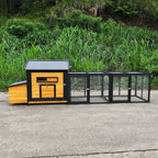 114" Wooden Chicken Coop with Outdoor Run