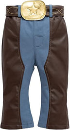 stylesilove Toddler Boys Blue Western Cowboy Vest, Pants, Hat, Red Bandana and Belt 5pcs Outfit