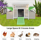 Large Wooden Chicken Coop Outdoor Hen House with Nesting Boxes