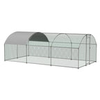 Large dome shaped walk-in fence cage metal chicken coop with waterproof and UV resistant cover, pipe diameter 1 inch