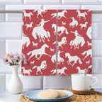 Baha Ranch Red Rodeo Cowboy Set of 2 Dish Towels Made in America