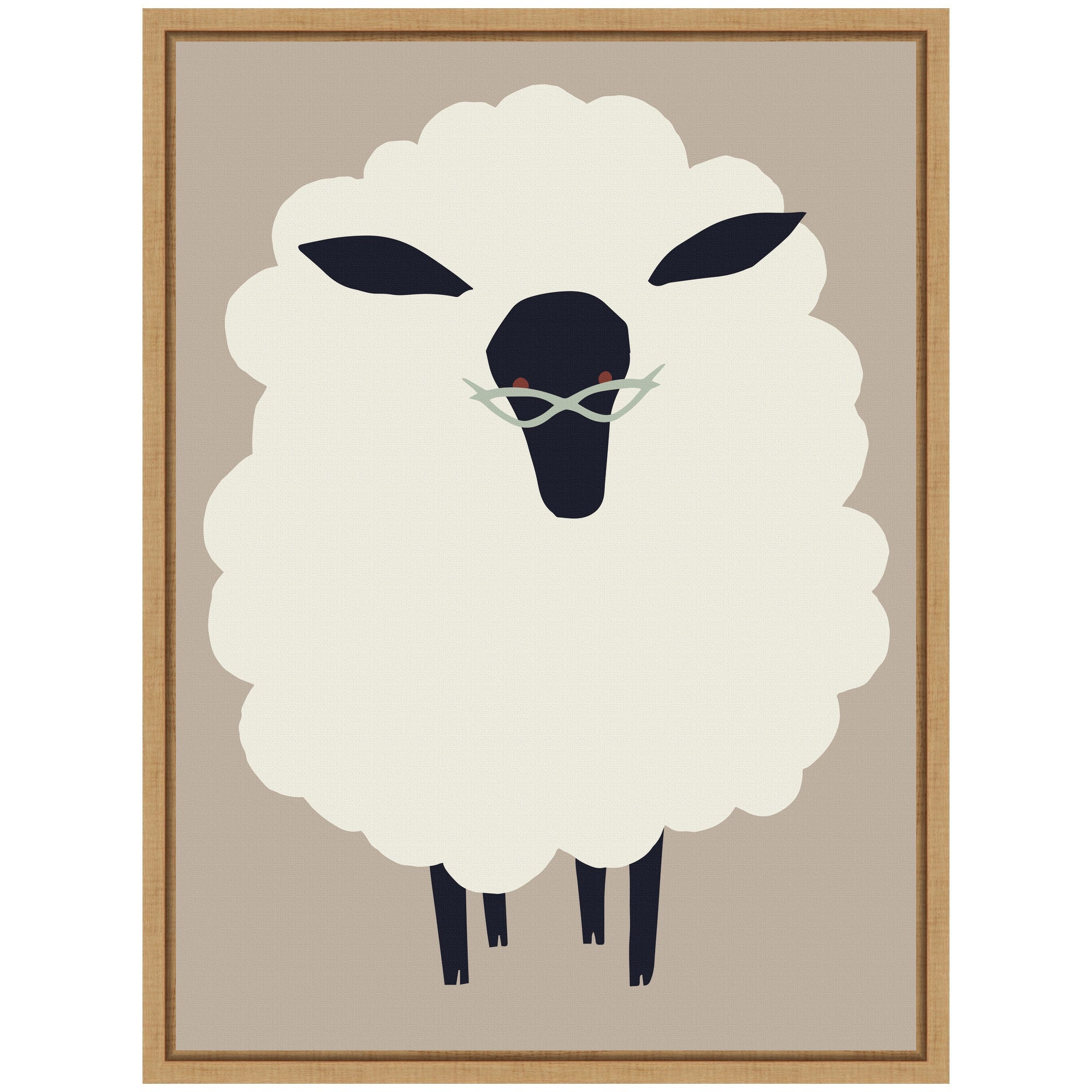 Sylvie Farm Sheep Framed Canvas by Hannah Beisang
