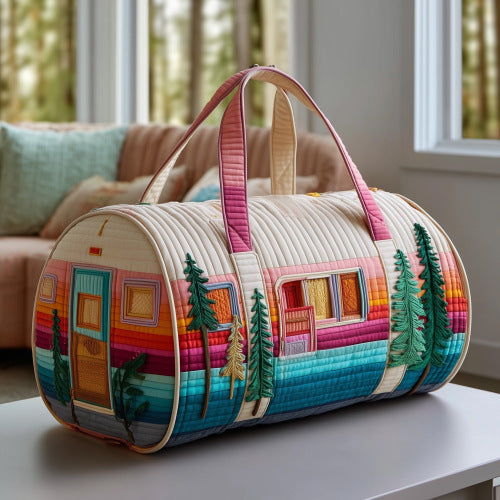 2026 Cross-Border Amazon Independent Site New Short-Distance Tote Quilted Embroidery Travel Bag Multifunctional Sports & Fitness Bag