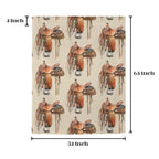 Baha Ranch Saddle Print Window Curtain Drapes 52"x63" Made in America