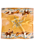 Longhorn Open Range: Large 100% Mulberry Silk 35x35 Cowgirl Wild Rag Western Scarf