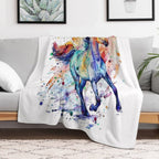 Horse Art Throw Blanket