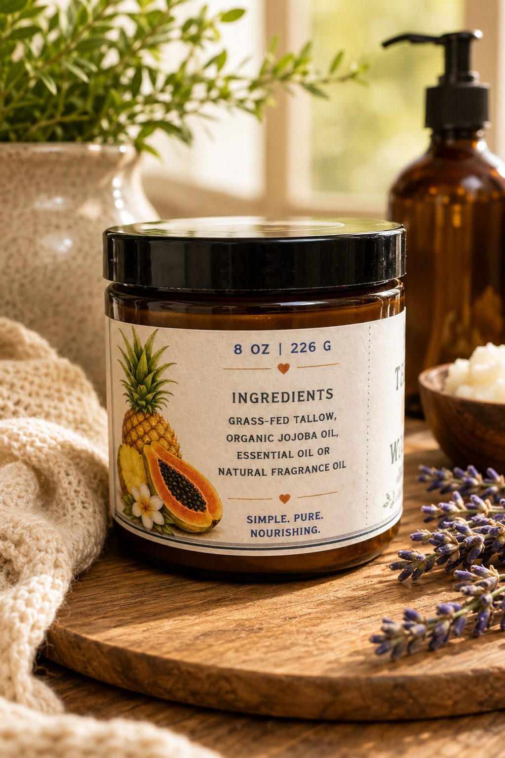 Whipped Grass-Fed Tallow Body Butter for All Skin