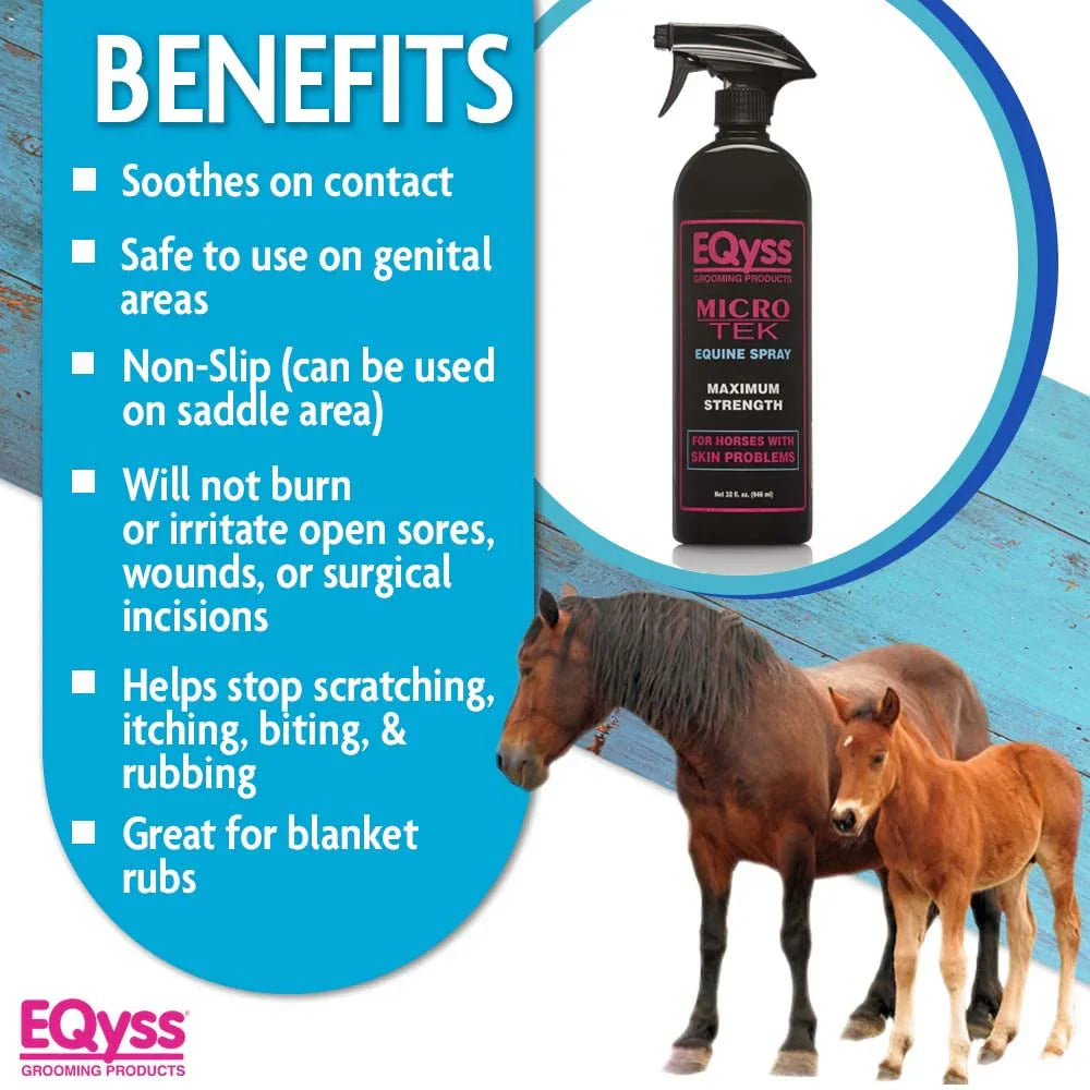 EQyss Micro-Tek Equine Spray 32 oz. pH Balanced Horse Skin Spray Mist