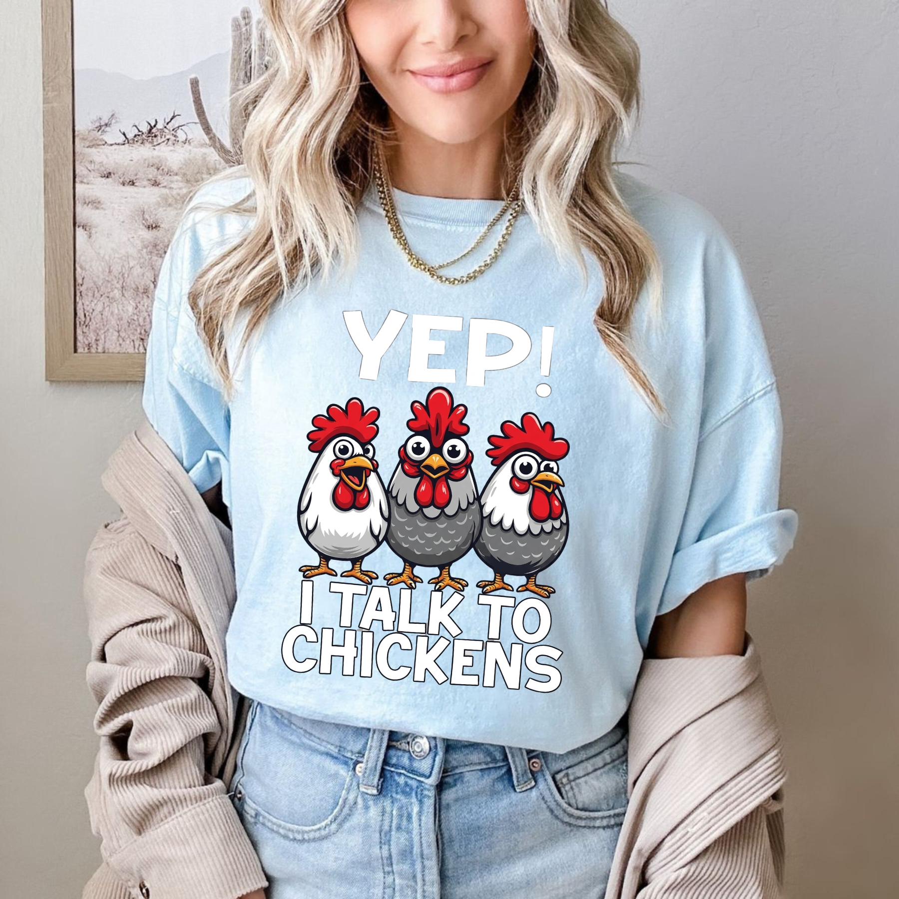 Funny "Flock Off" Chicken T-Shirt