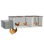 20.93ft² Large Wooden Chicken Coop Outdoor Hen House