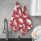 Baha Ranch Red Rodeo Cowboy Set of 2 Dish Towels Made in America