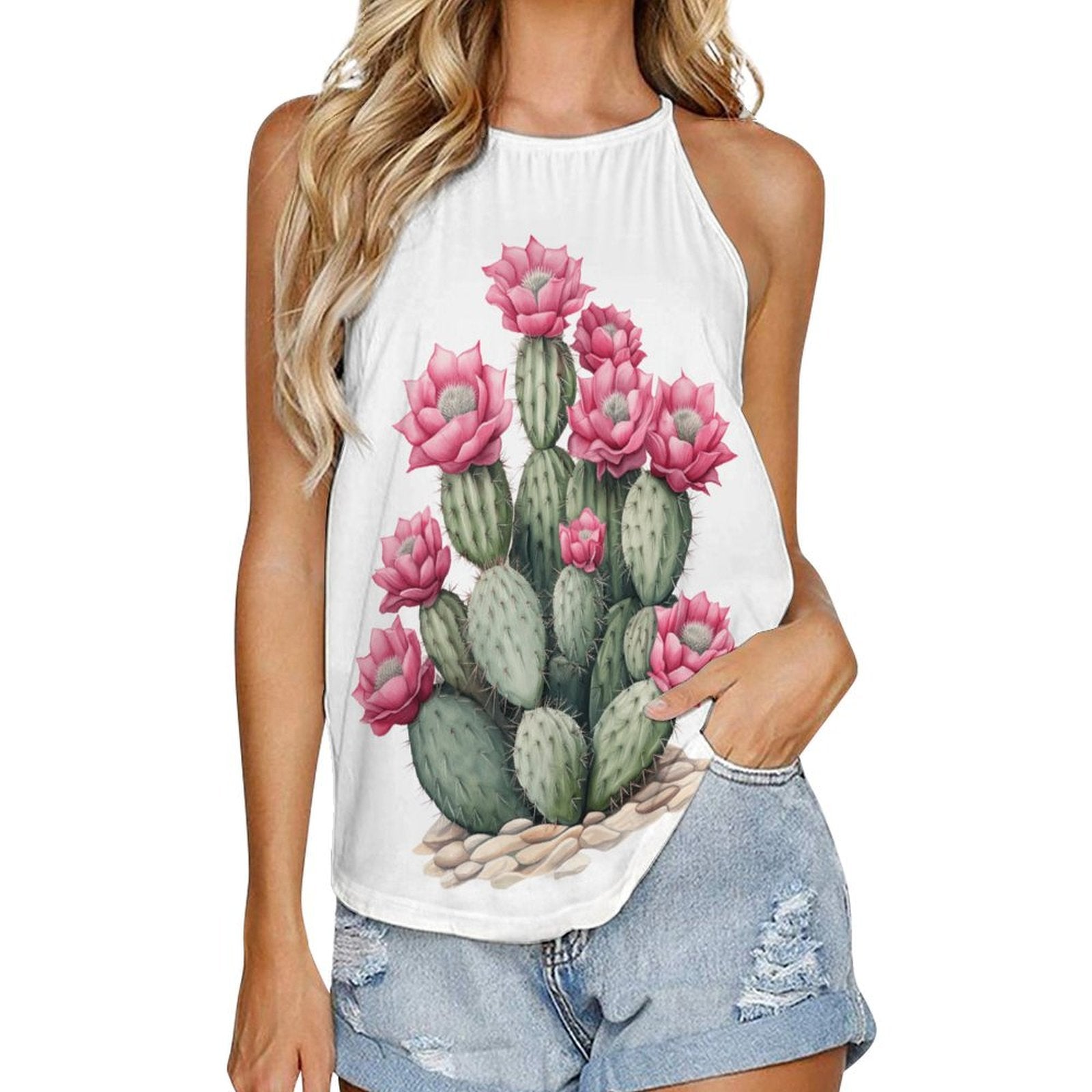 Baha Ranch Cactus Western Tank Top