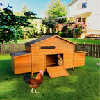 70" Large Wooden Chicken Coop with 2 Nesting Boxes