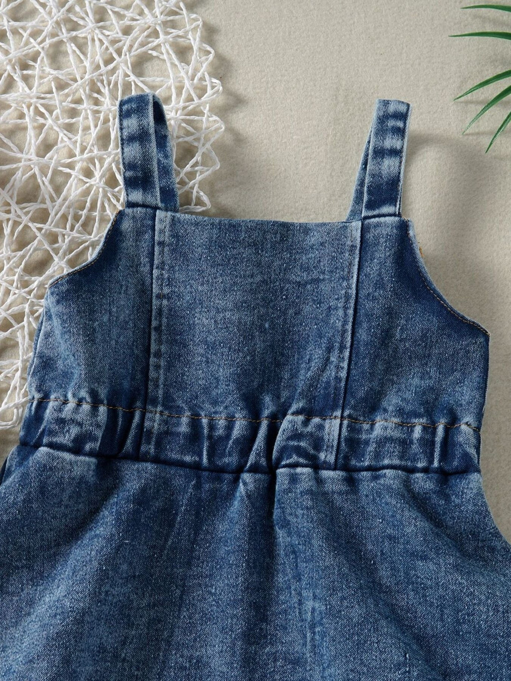 Children's Ruffled Hem Denim Overall Dress