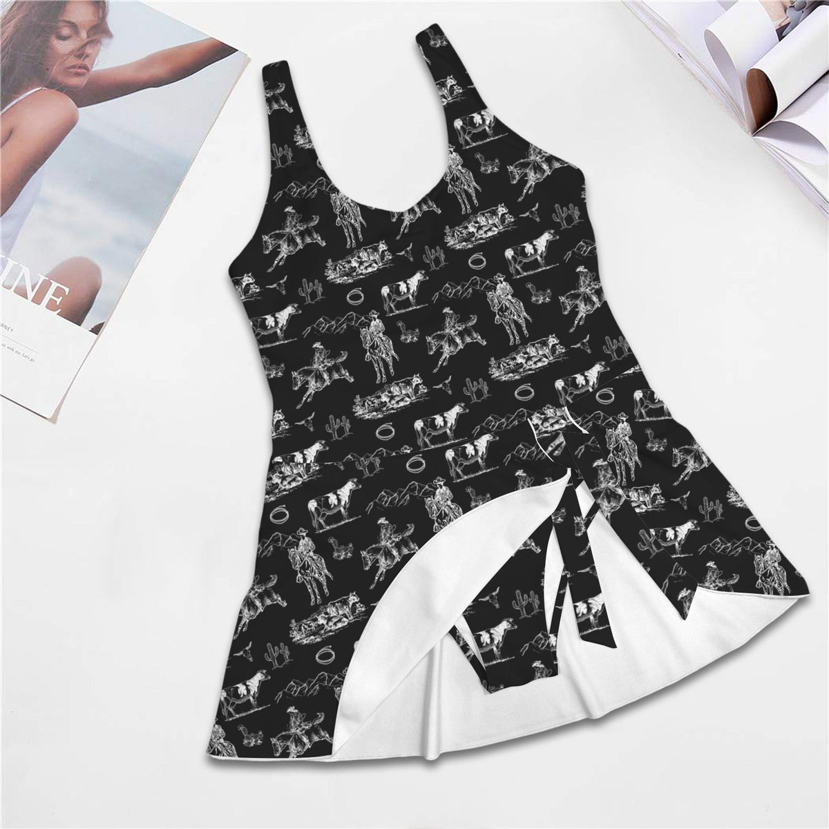 Baha Ranch Ranch Life Skirted Swimsuit