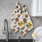 Baha Ranch Vintage Cowgirl Collage Dish Towels Set of 2 Made in America
