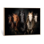 Horse Wall Art Canvas Print, Wild Horses Portrait Photography,