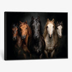 Horse Wall Art Canvas Print, Wild Horses Portrait Photography,