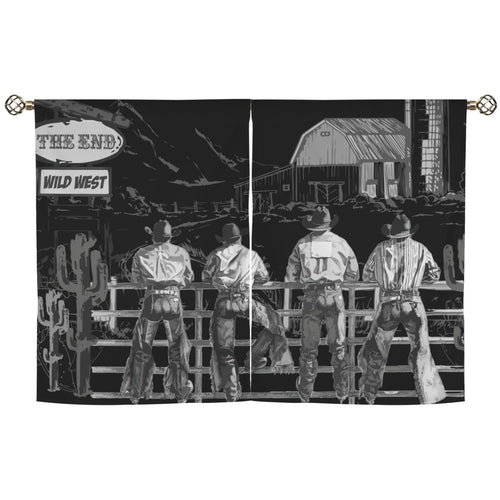 Baha Ranch Ranching Curtains Window 28"x40" (2-Piece) Made in America