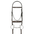 Elite Fancy Raised Traditional Crown Flat Wide Nose Padded Bridle with Reins