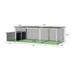 20.93ft² Large Wooden Chicken Coop Outdoor Hen House