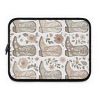 Neutral Cowboy Boot Laptop Sleeve | Tan Western Floral Tech Cover