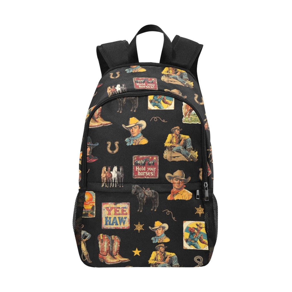 Baha Ranch Vintage Cowboy Collage Western Backpack