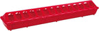 Little Giant 20" Plastic Flip-Top Poultry Ground Feeder, Red Chickens Birds