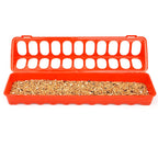 Little Giant 20" Plastic Flip-Top Poultry Ground Feeder, Red Chickens Birds
