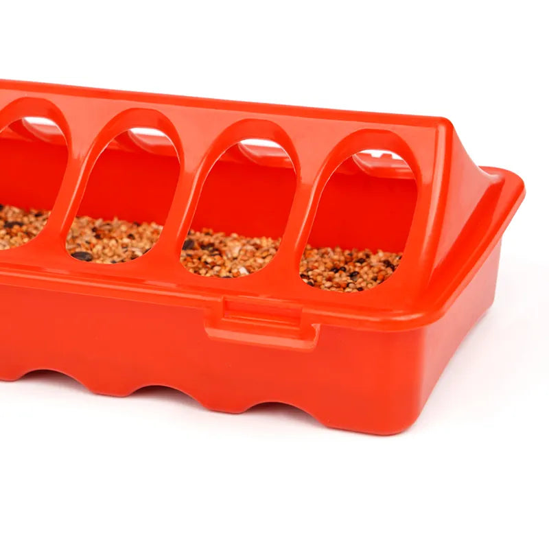 Little Giant 20" Plastic Flip-Top Poultry Ground Feeder, Red Chickens Birds