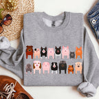 Pig Breeds Farm Animal Lover Illustration Graphic For Pig Enthusiasts Sweatshirt
