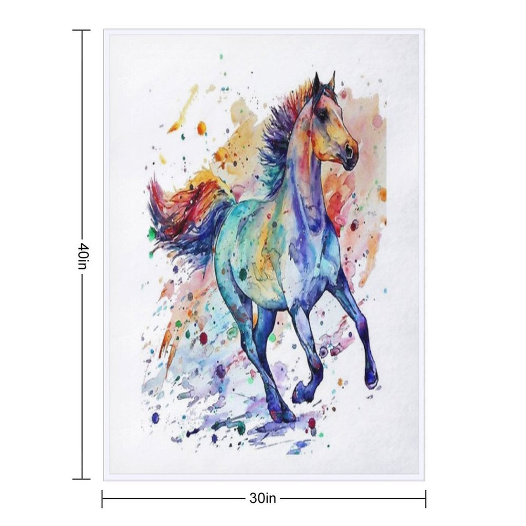 Horse Art Throw Blanket