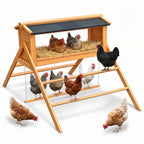 Chicken Nesting Box with Asphalt Roofing and Chicken Perch