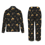 Baha Ranch All Cowboy Western Satin Long Pajamas