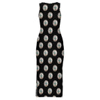 Baha Ranch Silver Concho Slit Maxi Dress