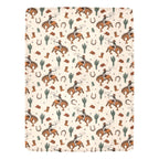 Cowboy Rodeo Western Micro Fleece Blanket 60" x 80" Made in America