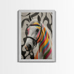 Painted Horse, Graffiti Wall Art, Colorful Horse Art, Whimsical Art, Boho Art, Southwest Wall Art, Canvas Print, Gift Idea