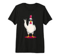 Chicken Funny Animal Cartoon Rock T-Shirt - Fun Novelty Design Men Women