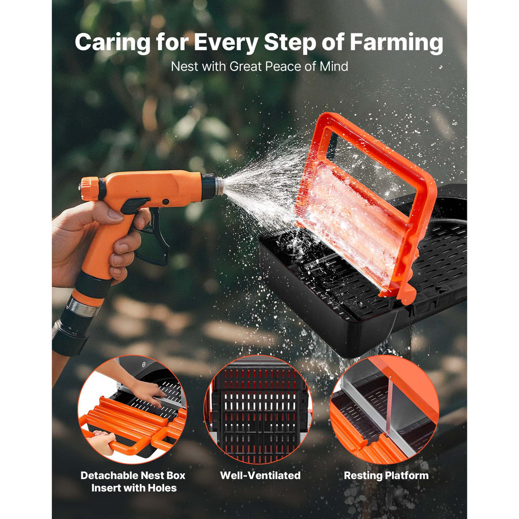 Chicken Nesting Boxes, 2 Compartments, Easy Egg Collection