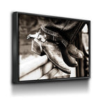 Cowboy Boots And Spurs Canvas Wall Art, Rodeo Boots, Cowgirl Decor, Cowgirl Boots, Western Decor, Barrel Racer Rodeo Art, Horse Riding