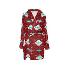 Baha Ranch Burgundy Aztec Women's Western Bath Robe