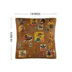 Baha Ranch Vintage Cowgirl Collage Square Pillow Case 18x18 Made in America