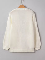 Halloween Pumpkin Embroidered Knit Cardigan