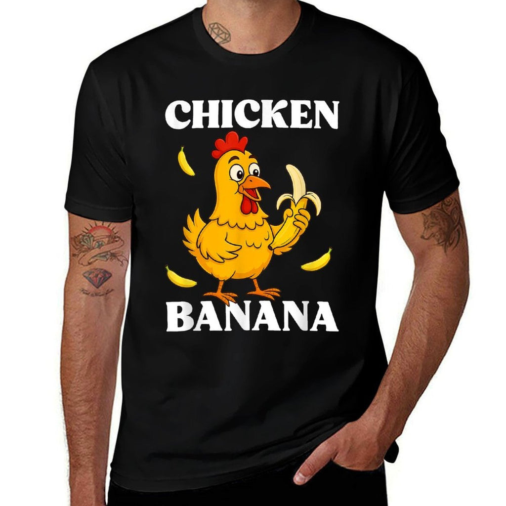 Chicken Banana Meme Cartoon Humor  Tagless Design T-Shirt