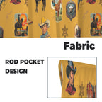 Baha Ranch Vintage Cowboy Collage Western Curtains 28" x 40" Made in America