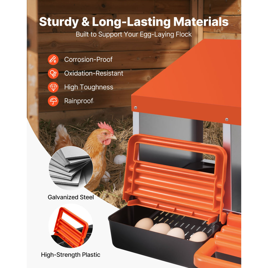 Chicken Nesting Boxes, 2 Compartments, Easy Egg Collection