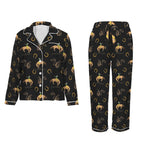 Baha Ranch All Cowboy Western Satin Long Pajamas