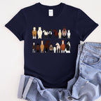 Horse Lovers Farm Animal Illustration Breeds Collection Artwork For Horse Lovers Fans Graphic Tee