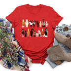 Horse Lovers Farm Animal Illustration Breeds Collection Artwork For Horse Lovers Fans Graphic Tee